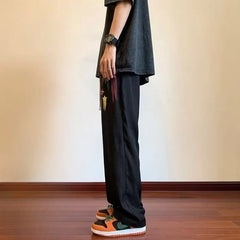 HEARUJOY - Men's Sweatpants Trousers Draped Clearance Sale Autumn Winter Elegant Retro Korean Y2k Cool Graphic Male Sports Pants Printing