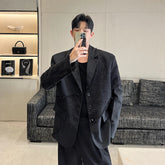 Hearujoy Fashion Korean Spring New Men's Patchwork Tassels Suits Niche Blazers Male Casual Solid Color Shoulder Pad Lapel