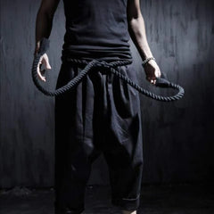 HEARUJOY - XS-6XL Y2k Belt Dark Style Casual Skirt Pants Genderless Unisex Streetwear Fashion Versatile Samurai Pants Hakama Pants 2025 New