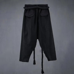HEARUJOY - XS-6XL Y2k Belt Dark Style Casual Skirt Pants Genderless Unisex Streetwear Fashion Versatile Samurai Pants Hakama Pants 2025 New