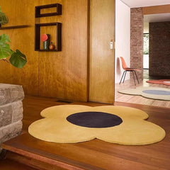 YICKYUE - Flower Pattern Carpets for Living Room Thick Plush Bedside Floor Mat Fluffy Soft Rug Nordic Style Bedroom Decor Irregular Carpet