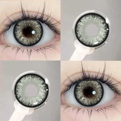 YICKYUE - 1pair 0~-8.00 Colored Contact Lenses with Degree Natural High Quality Lenses Cosmetics Green Korean Lenses Fast Shipping