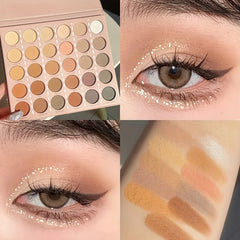 YICKYUE - 30 Colors Eyeshadow Palette Matte & Pearl Finishes Multicolor Eye Shadow Disc for Daily Makeup Professional Beginner Friendly