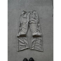 Hearujoy Contrast color splicing zipper hip-hop stretch couple casual pants American retro trendy functional street sports ins trousers