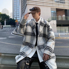 HEARUJOY - Korean Version Loose Fit Edgy Jacket for Men Seasonal High Fashion Streetwear with Japanese Hong Kong Elements