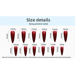 YICKYUE - 24Pcs False Nails Wisteria Bow Long Pointed Shape Soft Purple Gradient Press-On High-Quality Nails—Perfect As A Gift for Girls