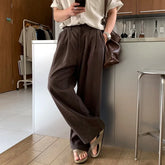 HEARUJOY - New Japanese Retro Men Casual Pants Luxury Draped Wide Leg Leisure Solid Color Straight Trousers High Quality Elegant Sweatpants