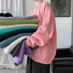 HEARUJOY - Autumn Men Casual Sweatshirts Harajuku Printed Men Oversized Hoodies Korean Man Casual Loose Pullovers