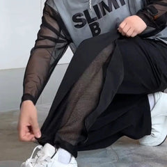 HEARUJOY - Mens Drawstring Pants Mens Thin Casual Pants Niche Personality Streetwear Breathable Versatile Trousers Men'S Clothing Summer