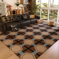 YICKYUE - American Style Living Room Decoration Retro Carpet Large Area Rugs for Bedroom Washable Lounge Floor Mat Home Anti-slip Soft Rug