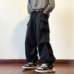 HEARUJOY - Spring Summer Multi Pocket Loose Cargo Pants for Men Street Casual Cheapest Y2k Vintage New in High Quality Long Trousers Man
