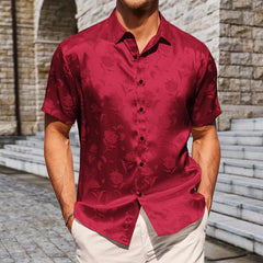 HEARUJOY - Chest Pocket Men'S Vintage Shirt Mens Cotton Button Long Sleeve Summer Beach Casual Chablis Shirt Shirts For Man 셔츠
