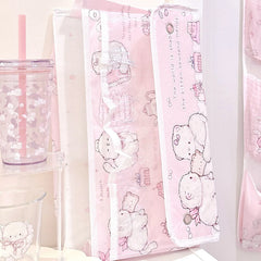 YICKYUE - Cute Hanging Storage Bag No-Drill Large Capacity Dormitory Bedroom Living Room Storage For Miscellaneous Items Hanging Basket