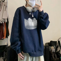 HEARUJOY - Men's Oversized Hoodie White 5XL Fashion Hoodies Oversize for Men Funny Print Man Casual Wear Hoody Male Sweatshirt