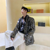 Hearujoy Male Shiny Blazers 2024 Spring jacket men Stylish Sequin Decor Blazer For Men Suit Jackets Dazzling Stage Clothing