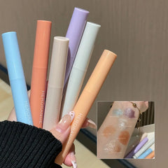 YICKYUE - Punk Pearlescent Purple Glitter Eyeshadow Stick Waterproof Lasting Shimmer Blue Eye Shadow Highlighter Pen Eyes Makeup Cosmetics