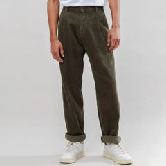 HEARUJOY - Spring Autumn New Stylish Straight Cargo Pants Men Casual Texture Corduroy Trousers For Men Loose High-waisted Pants Streetwear
