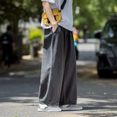 Hearujoy Streetwear jeans cargo pants Loose Plus Size Wide Leg Pants Solid color Japanese Harajuku Casual Denim Pants Men Clothing