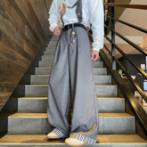 HEARUJOY - Grey Black Suit Pants Men Fashion Society Mens Dress Pants Korean Loose Casual Wide Leg Pants Mens Office Formal Trousers 4XL