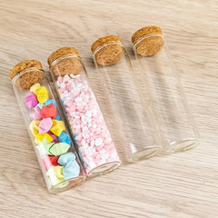YICKYUE - 24pcs Wedding Candy Glass Jars with Cork Favors DIY Decoration Mini Message Glass Bottle FOR Magic Jar Weddings Decor Test Tube