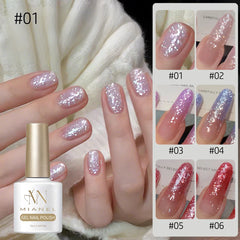 YICKYUE - New Sparkling Velvet Gel Nail Polish High-Density Glitter Opal Powder Broken Diamond Gel Popular Atmosphere Nails