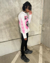 Hearujoy Harajuku Gothic Sweatshirt Streetwear Hoodie Y2k Tops Hip Hop Retro Skull Mens Womens Pullover Oversized Hoodie Hoodie Clothes