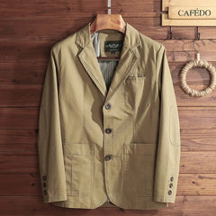 HEARUJOY - Casual Spring Autumn Jacket For Men Middle Age Relaxed Fit Blazer Leisure Suit Coat Small Formal Jacket Spring Top