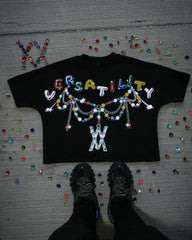 Hearujoy Y2k Street retro design sense letter print short-sleeved T-shirt men new Gothic Harajuku fashion casual oversized shirt top
