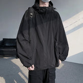 Hearujoy Summer Thin Jacket Men Oversized Fashion Casual Hooded Jacket Men Streetwear Hip-hop Loose Bomber Jacket Mens Track Jackets