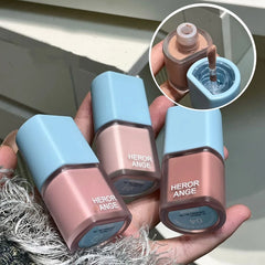 YICKYUE - Matte Liquid Blusher Makeup Natural Rouge Low Saturation Grey Pink Brown Blush Clear Nude Face Cheek Tint Blusher Cosmetics
