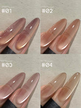 YICKYUE - 1pcs WS Summer Nails Ice Transparent Gold Pink Glass Bead Cat Eye Gel Nail Polish Whitening Popular In All Season All-match Gel