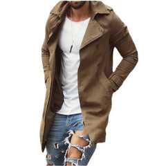 HEARUJOY - Spring Autumn New Fashion Turn-down Collar Long Sleeve Solid Jackets Men's Clothing Casual All-match Button Korean Coats Tops