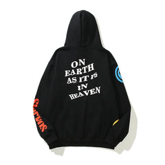 Hearujoy High Street Graffiti Letter Foam Pullover Baggy Hooded Hoodies for Men and Women Harajuku Thick Fleece Sweatshirts Oversize