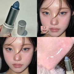 YICKYUE - 1Pc Crystal Transparent Glossy Lipstick Mirror Korean Lip Glaze Sheer Nude Glitter Lip Tint Watery Shine Plumping Cosmetics