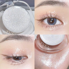 YICKYUE - 1pc Gemstone Shining Single-color Eyeshadow Diamond Glitter Pearlescent Highlighter Makeup Lasting Blue Shiny Eye Shadow Palette