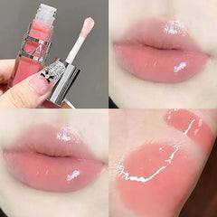 YICKYUE - Mirror Water Light Sparkling Lip Plumping Lip Gloss Lasting Moisturizing Jelly Glass Lip Tint Waterproof Korean Makeup Cosmetics
