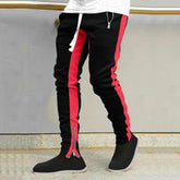HEARUJOY - Mens Four Seasons Fashion Casual Casual Pants Pants Four Seasons Solid Color Fitness Breathable Polyester Korean Fashion Pants