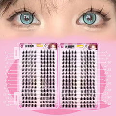 YICKYUE - 32 Rows Korean Style Fluffy Fairy Manga False Eyelashes Cluster Large Capacity Anime Cosplay Lashes Extension Perfect Eye Makeup