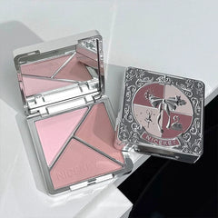 YICKYUE - Three-color Matte Blusher Palette Natural Cheek Tint Rouge Pink Cream Blush Makeup Contouring Brighten Face Cosmetics