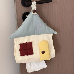 YICKYUE - Cute Living Room Car Tissue Organizer Decorative Napkin Dispenser Luxury House Shape Tissue Box Bathroom Toilet Paper Holder