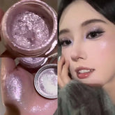 YICKYUE - Diamond Purple Liquid Gel Eyeshadow Pearl Glitter Highlighter Sequins Monochrome Shimmer Eye Shadow Brighten Quick Drying Makeup