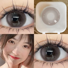 YICKYUE - 2PCS Brown Natural Colored Eyes Lenses Beauty Pupils Korean Lenses with Myopia Graduation Yearly Cosmetics Fast Shipping