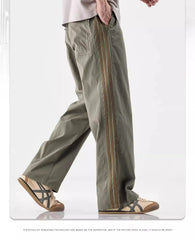 HEARUJOY - Ice Silk Men's Summer Lightweight Loose Straight Trousers Quick Dry Casual Pants