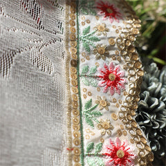 YICKYUE - Chinese-Style Elegant Short Curtain Punch-Free Half Curtain Small Window Gauze Curtain Velcro Shade Home Decorative