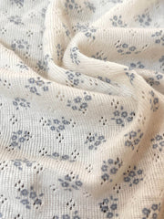YICKYUE - Korean Style Floral Pattern Stripe Hollowed-out Pure Cotton Children's Wear Skirt Shirt Creativity Handmade DIY Sewing Fabric