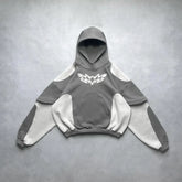 Hearujoy Y2K New Retro Harajuku Embroidered Hoodie Color blocked Design Trendy Sportswear Street Hip Hop Punk Versatile Loose Street Wear