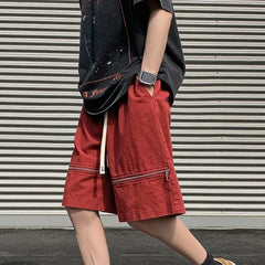HEARUJOY - Drawstring Loose Board Shorts for Men Wide with Pockets Beach Baggy Streetwear Designer Y2k Fashion in Bulk Xxl Man Short Pants