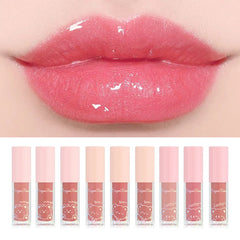YICKYUE - Jelly Moisturizing Glitter Lip Oil Watery Shine Lip Gloss Transparent Mirror Lip Glaze Long Lasting Diamond Lipstick Cosmetic