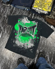 Hearujoy New Tapout Green graffiti Shirts Y2K Mens Graphic Print Oversized T Shirt Harajuku Gothic Round Neck Cotton Short Sleeve Tops