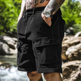HEARUJOY - Summer Trendy Loose Straight Corduroy Shorts For Mens Casual Solid Color Cargo Pants Men Fashion Patchwork Pockets Short